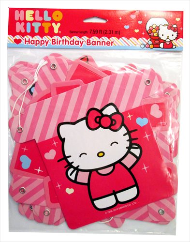  Hello  Kitty  Sweet Gumdrop Happy  Birthday  Banner 1ct 